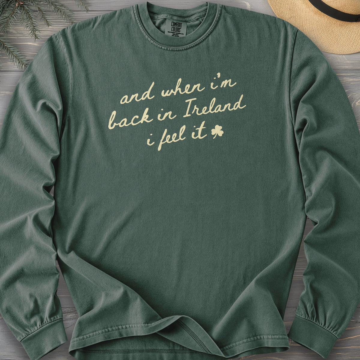 Back In Ireland Comfort Colors 6014 Long Sleeve
