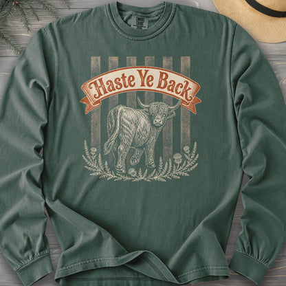 Haste Ye Back Coo Comfort Colors 6014 Long Sleeve