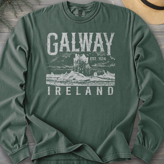 Galway Ireland Vintage Print Long Sleeve Shirt