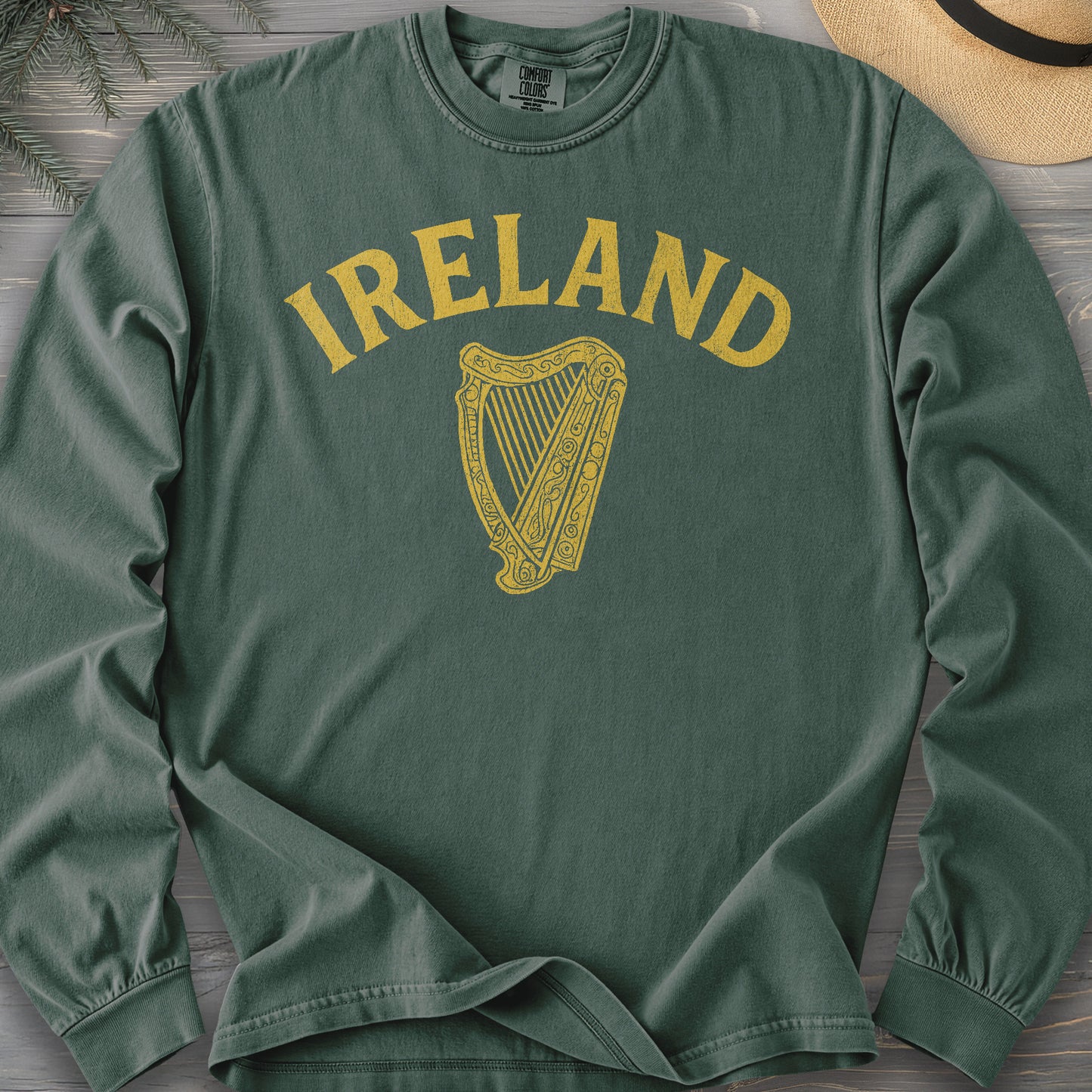 Ireland Vintage Harp Long Sleeve Shirt