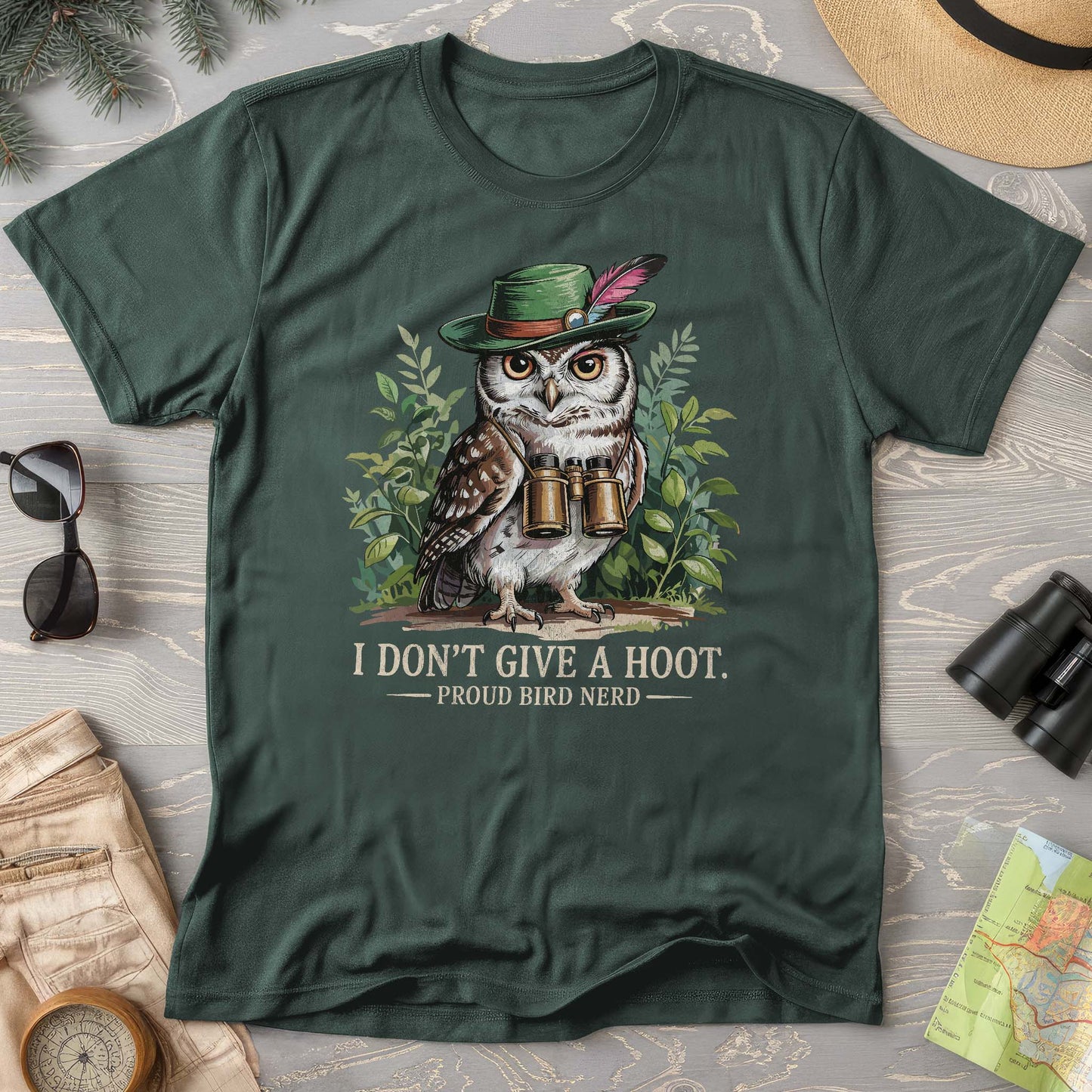 Bird Nerd Owl Design Comfort Colors T-Shirt