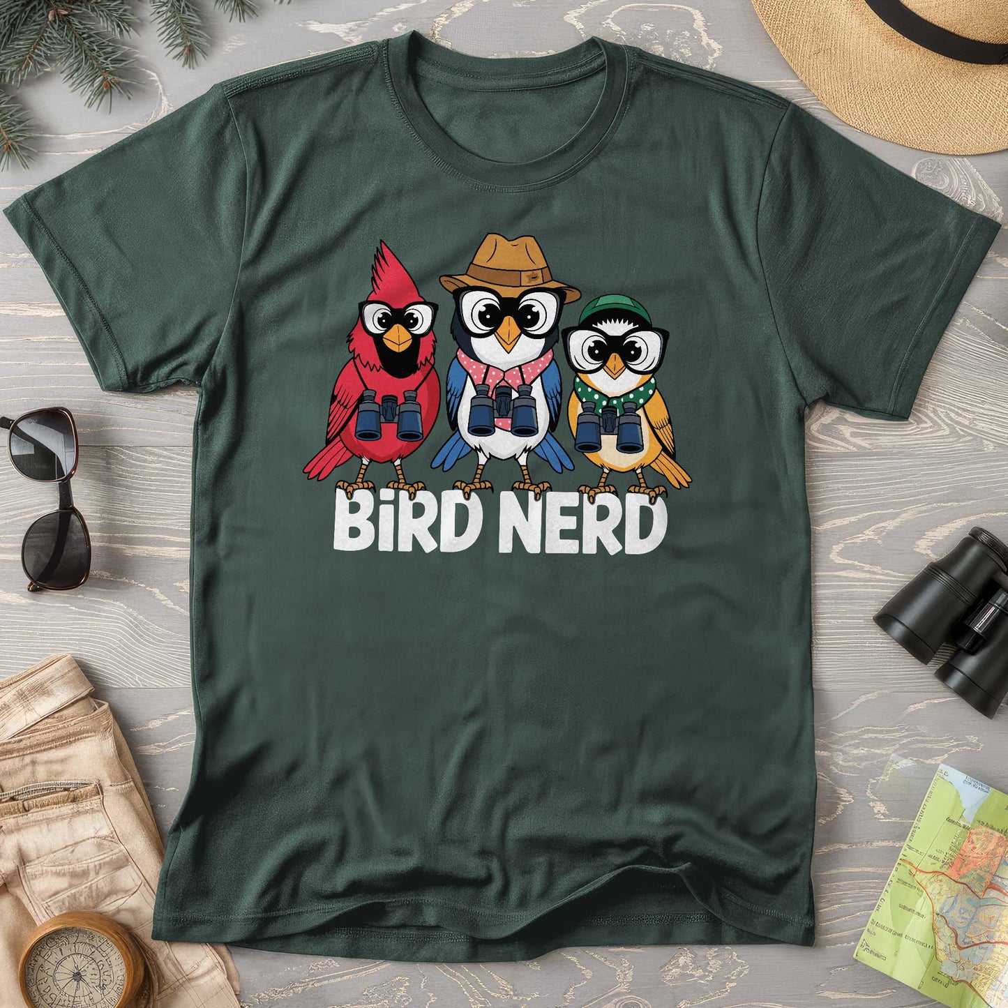 Bird Nerd "Birding Birds" Comfort Colors T-Shirt