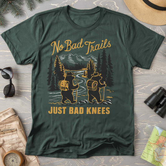 No Bad Trails Just Bad Knees Comfort Colors Hiking T-Shirt