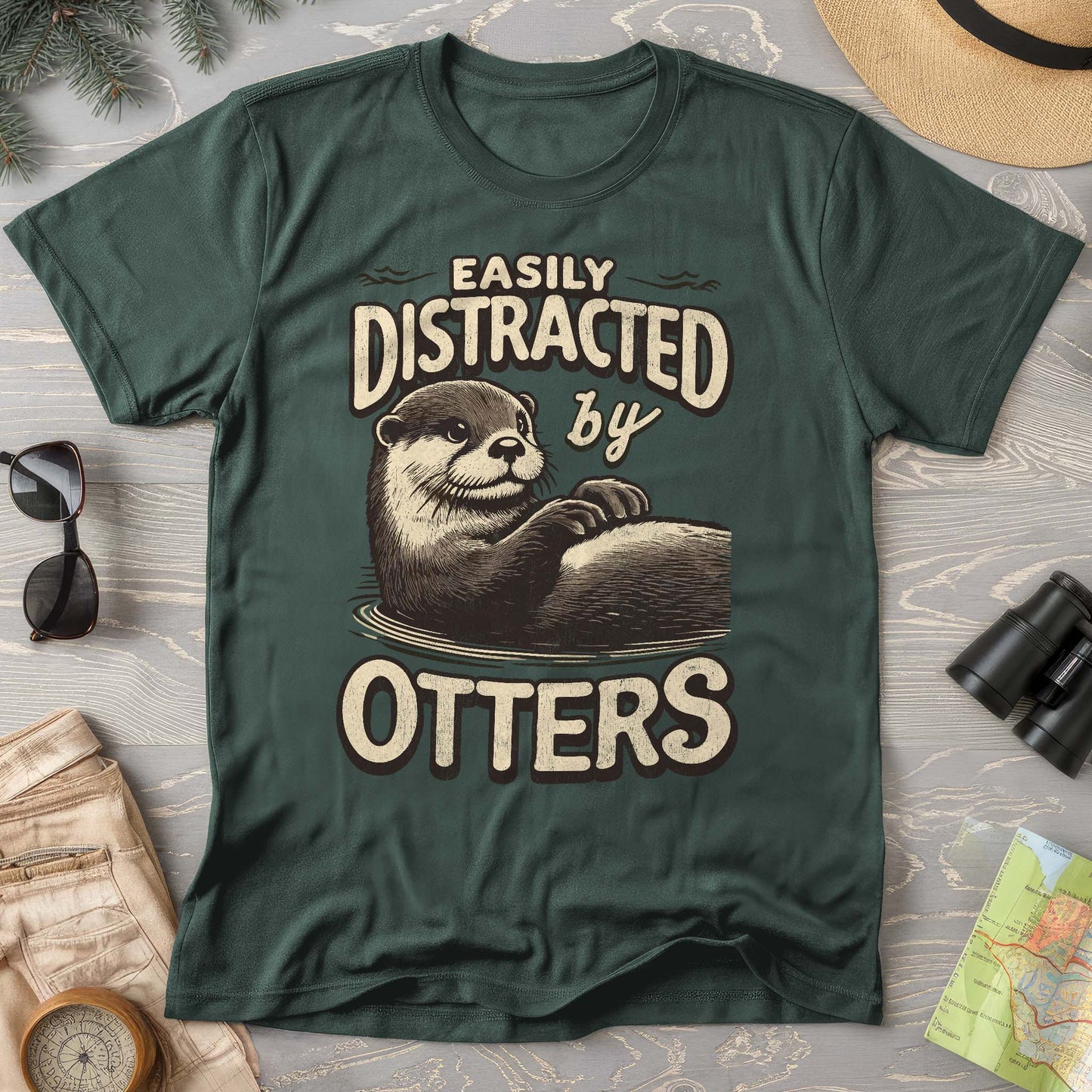 "Easily Distracted by Otters" Comfort Colors T-Shirt