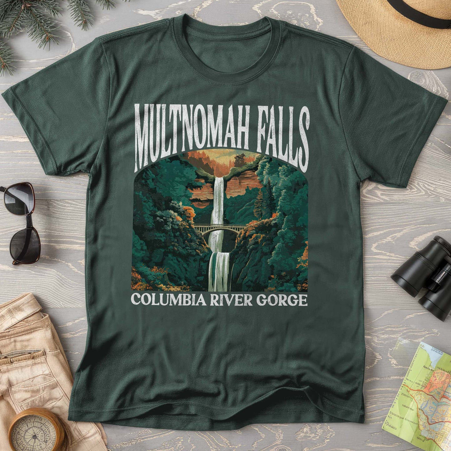 Multnomah Falls Oregon "Big and Bold" Comfort Colors T-Shirt