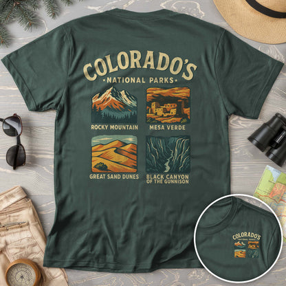 Colorado National Parks Front/Back Print Comfort Colors T-Shirt