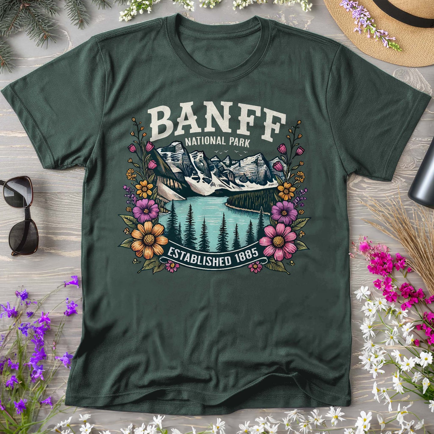 Banff National Park "Wildflower" Comfort Colors T-Shirt