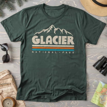 Glacier National Park "Retro Stipes" Comfort Colors T-Shirt