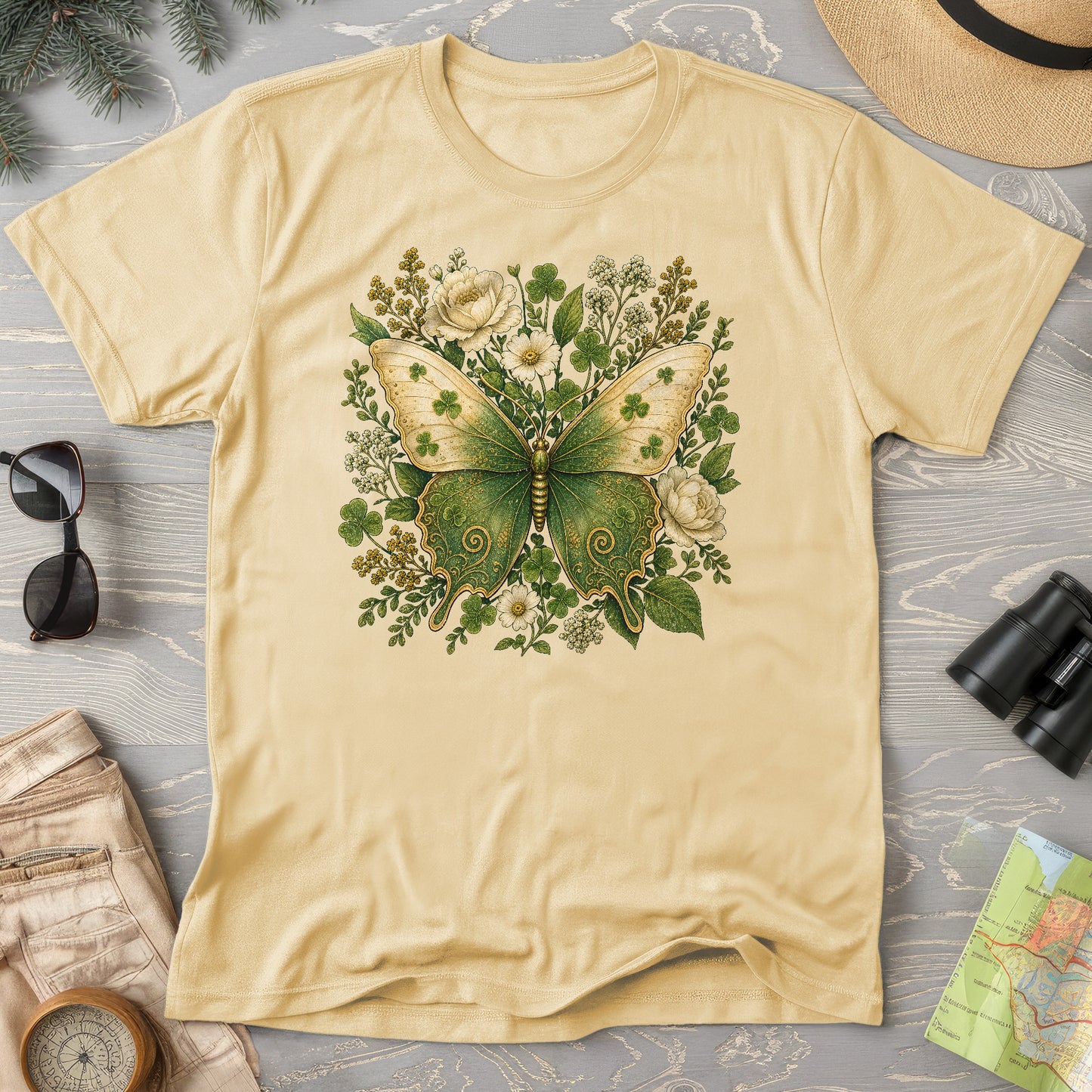 Irish Butterfly Floral T-Shirt