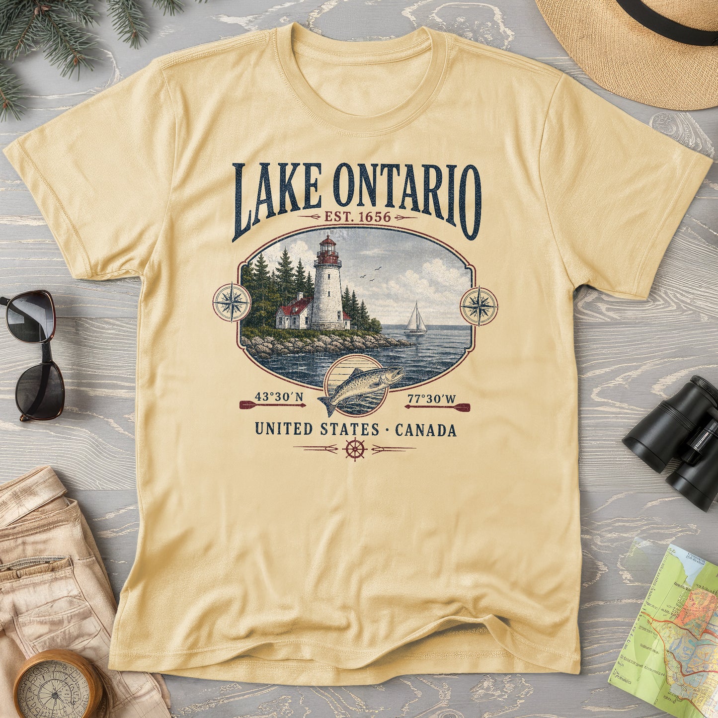 Lake Ontario Retro 90's T-Shirt