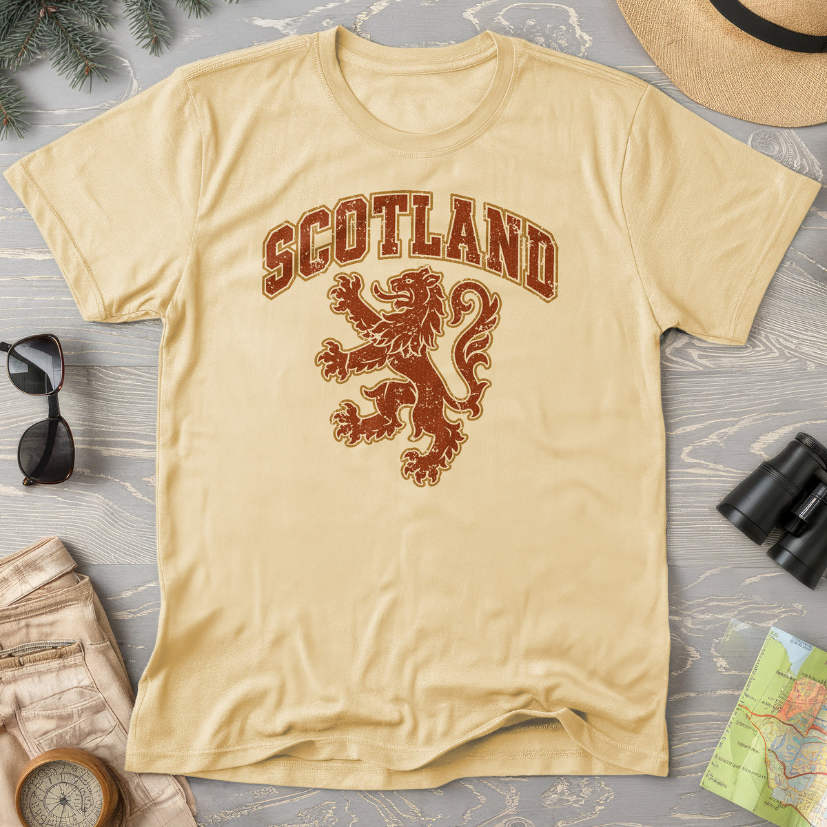 Red Vintage Rampant Lion T-Shirt