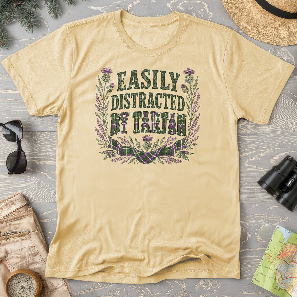 Easily Distracted By Tartan T-Shirt