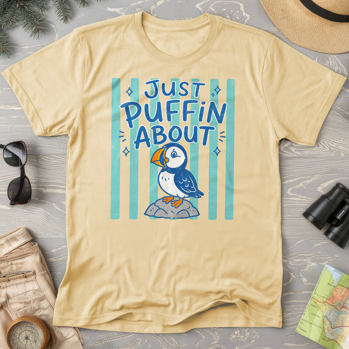 Just Puffin About Stripes T-Shirt
