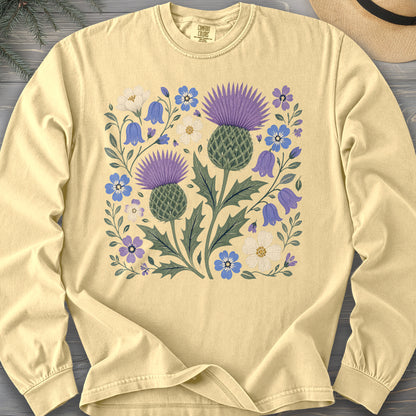 Scottish Thistle Floral Long Sleeve Shirt