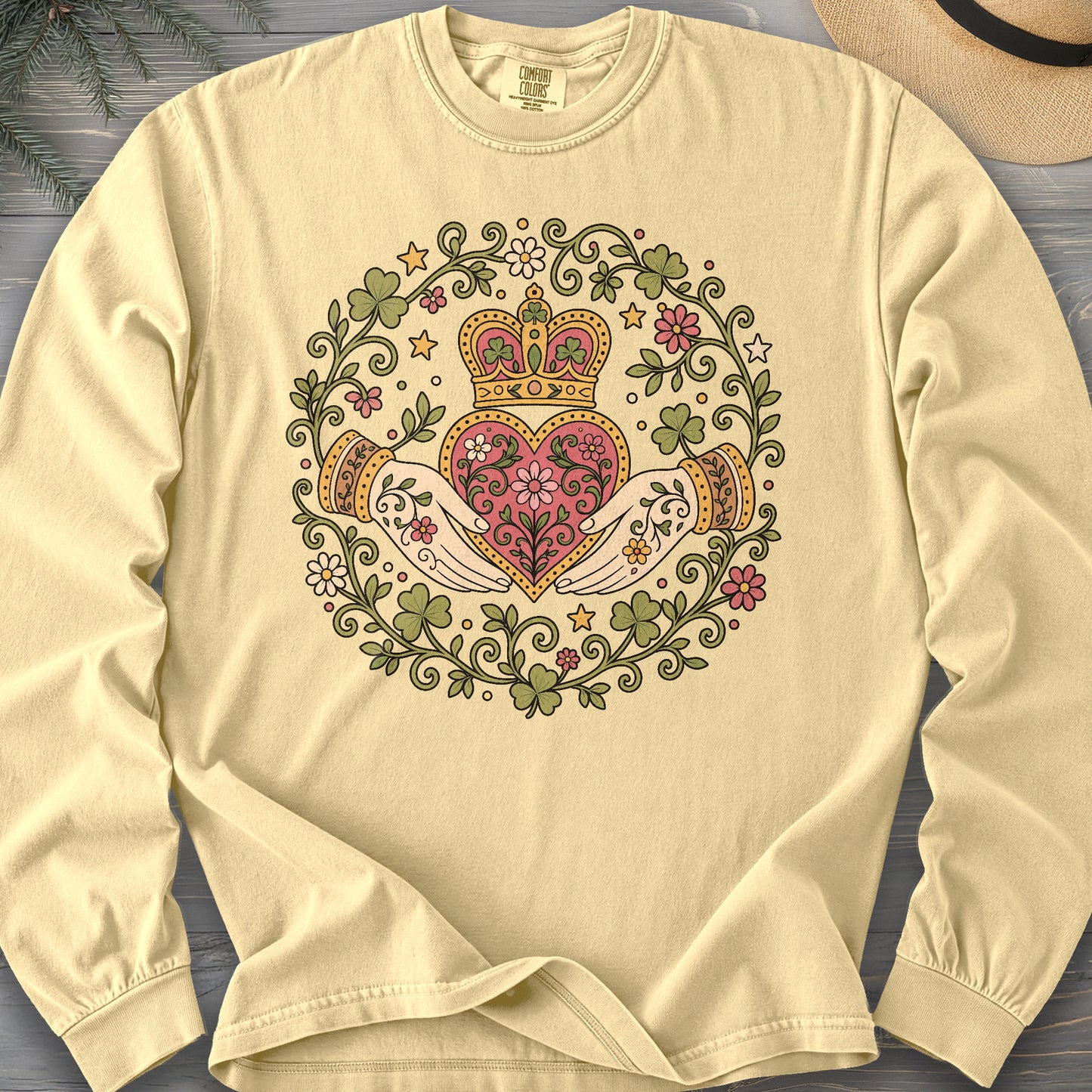 Claddagh Florals Long Sleeve Shirt