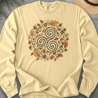 Celtic Autumn Spiral Long Sleeve Shirt