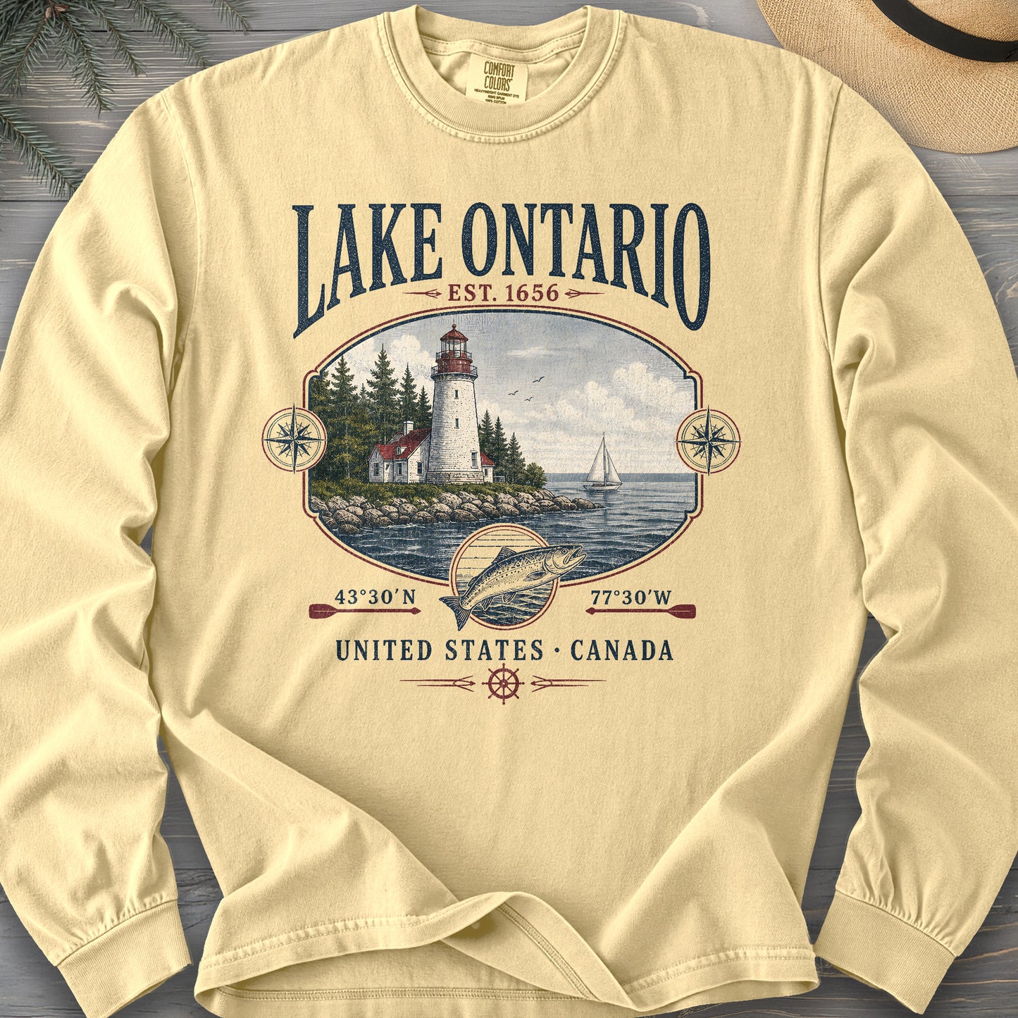 Lake Ontario Retro 90's Long Sleeve Shirt
