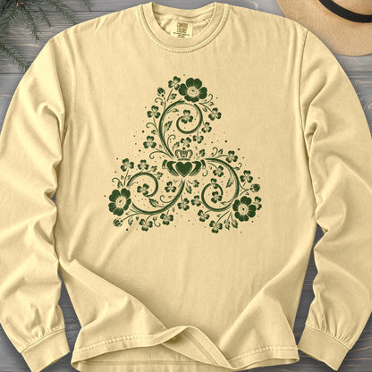 Triskele Shamrock Spiral Comfort Colors 6014 Long Sleeve