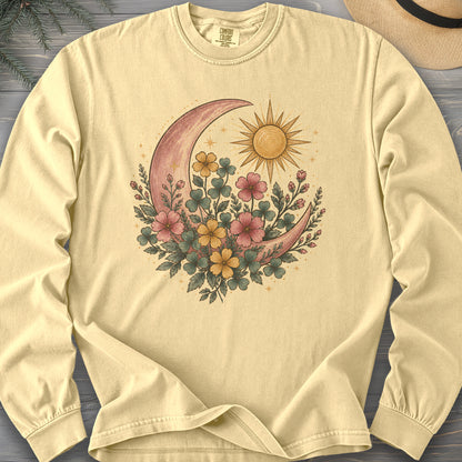 Shamrock Crescent Moon Comfort Colors 6014 Long Sleeve