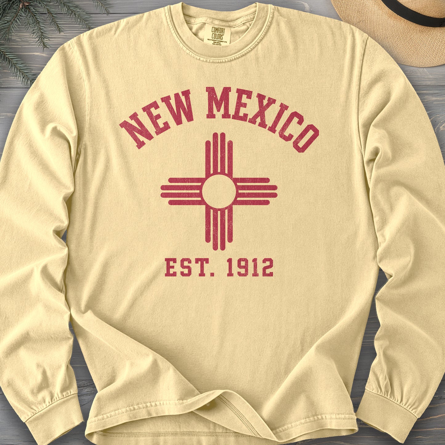New Mexico Flag Comfort Colors 6014 Long Sleeve