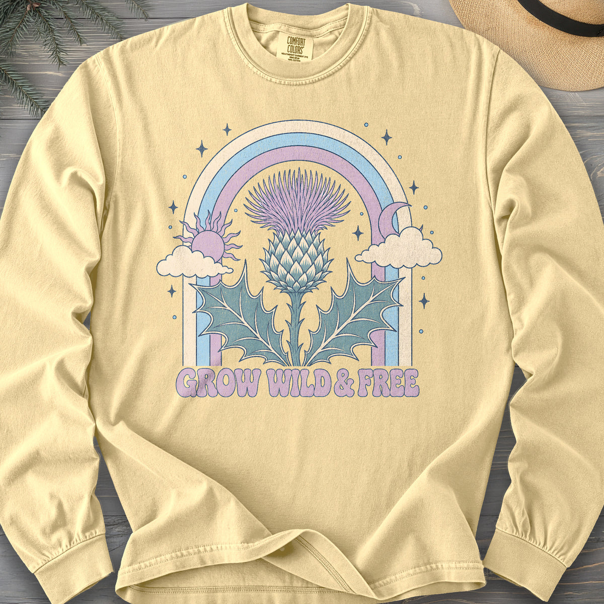 Wild & Free Thistle Comfort Colors 6014 Long Sleeve