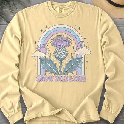 Wild & Free Thistle Comfort Colors 6014 Long Sleeve