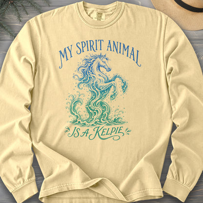 Spirit Animal Kelpie Comfort Colors 6014 Long Sleeve