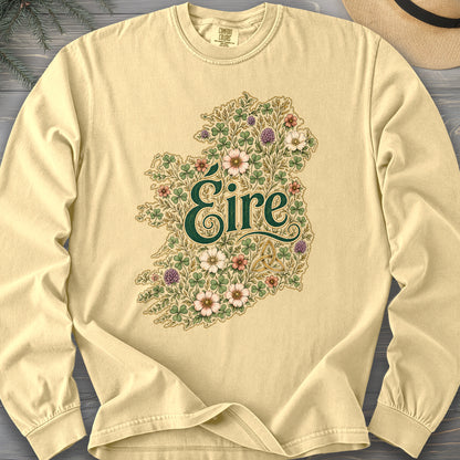 Éire Floral Map Comfort Colors 6014 Long Sleeve