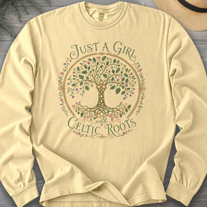 Just A Girl Celtic Comfort Colors 6014 Long Sleeve