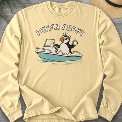 Puffin About Boat Comfort Colors 6014 Long Sleeve