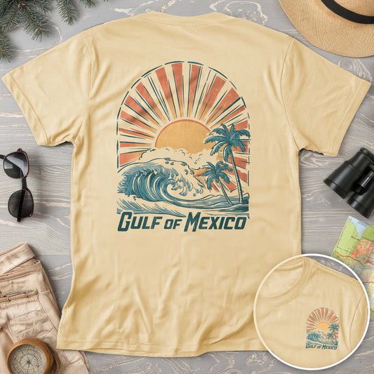 Bargain Bin Overstock! Gulf of Mexico "Sunny Vibes" Front/Back Print T-Shirt
