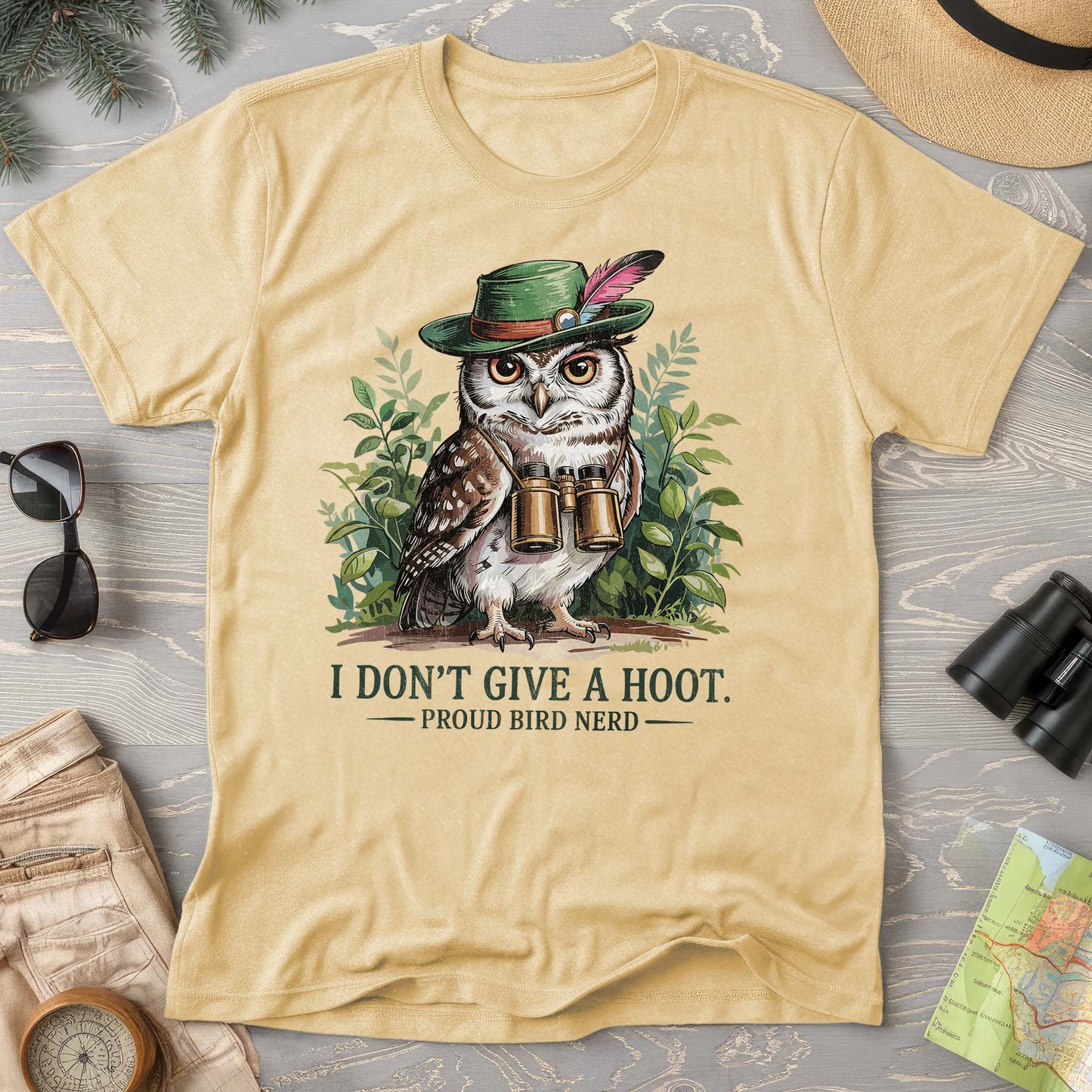 Bird Nerd Owl Design Comfort Colors T-Shirt