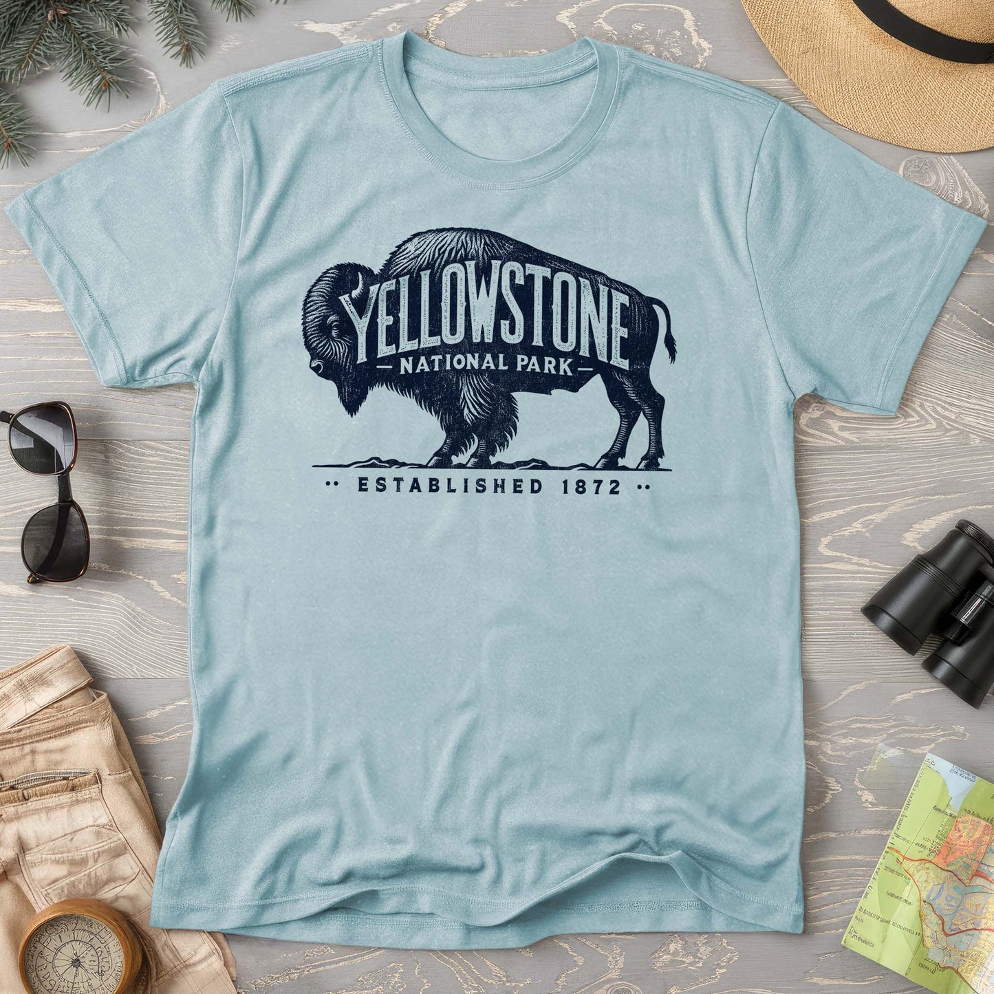 Yellowstone National Park "Vintage Buffalo" Comfort Colors T-Shirt