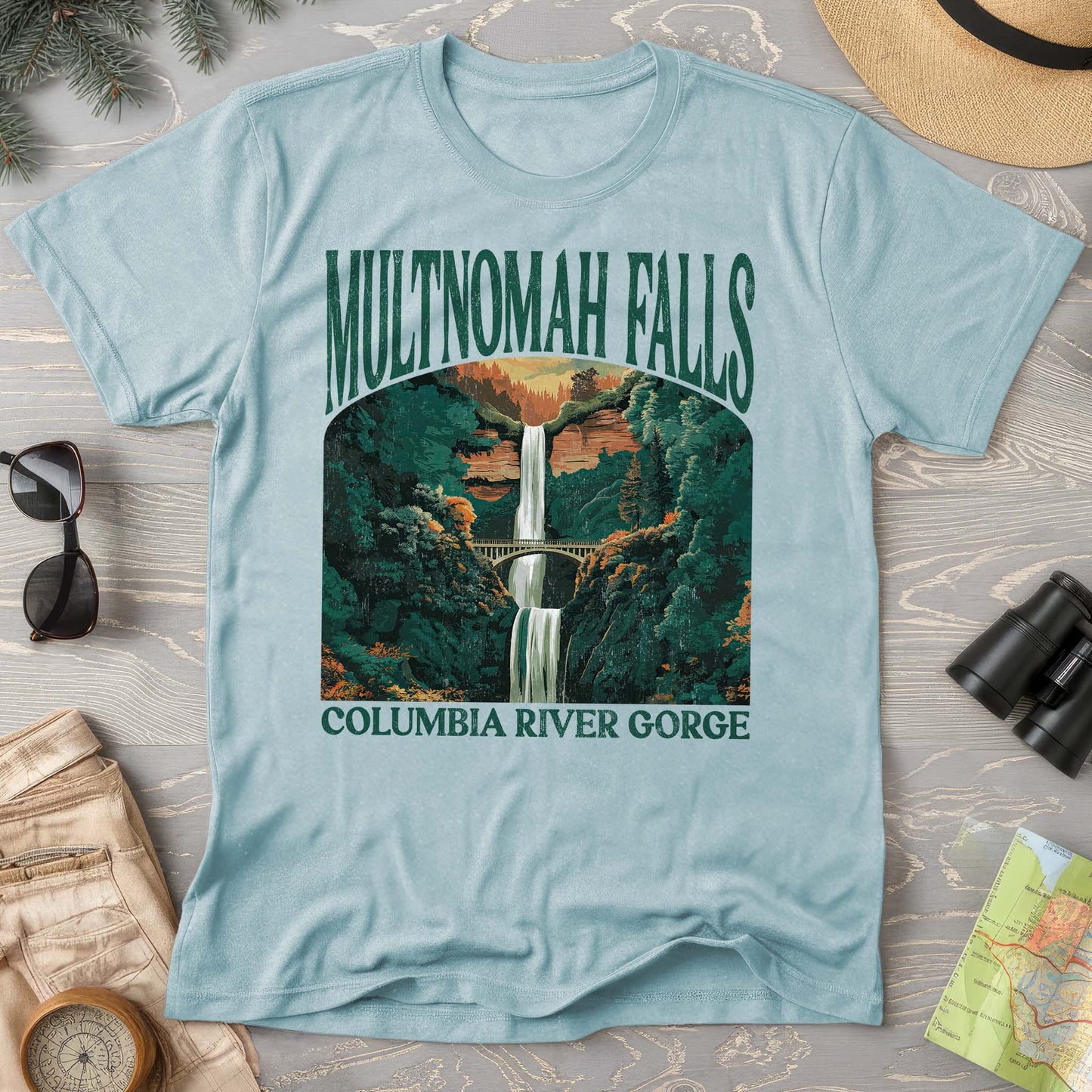 Multnomah Falls Oregon "Big and Bold" Comfort Colors T-Shirt