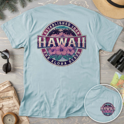 Hawaii Badge Front/Back Print Comfort Colors T-shirt