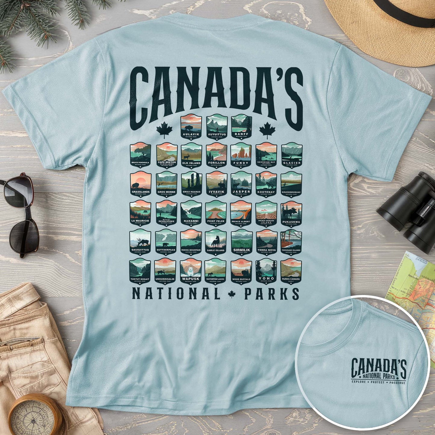 Canada's National Parks "Badges" Comfort Colors T-shirt