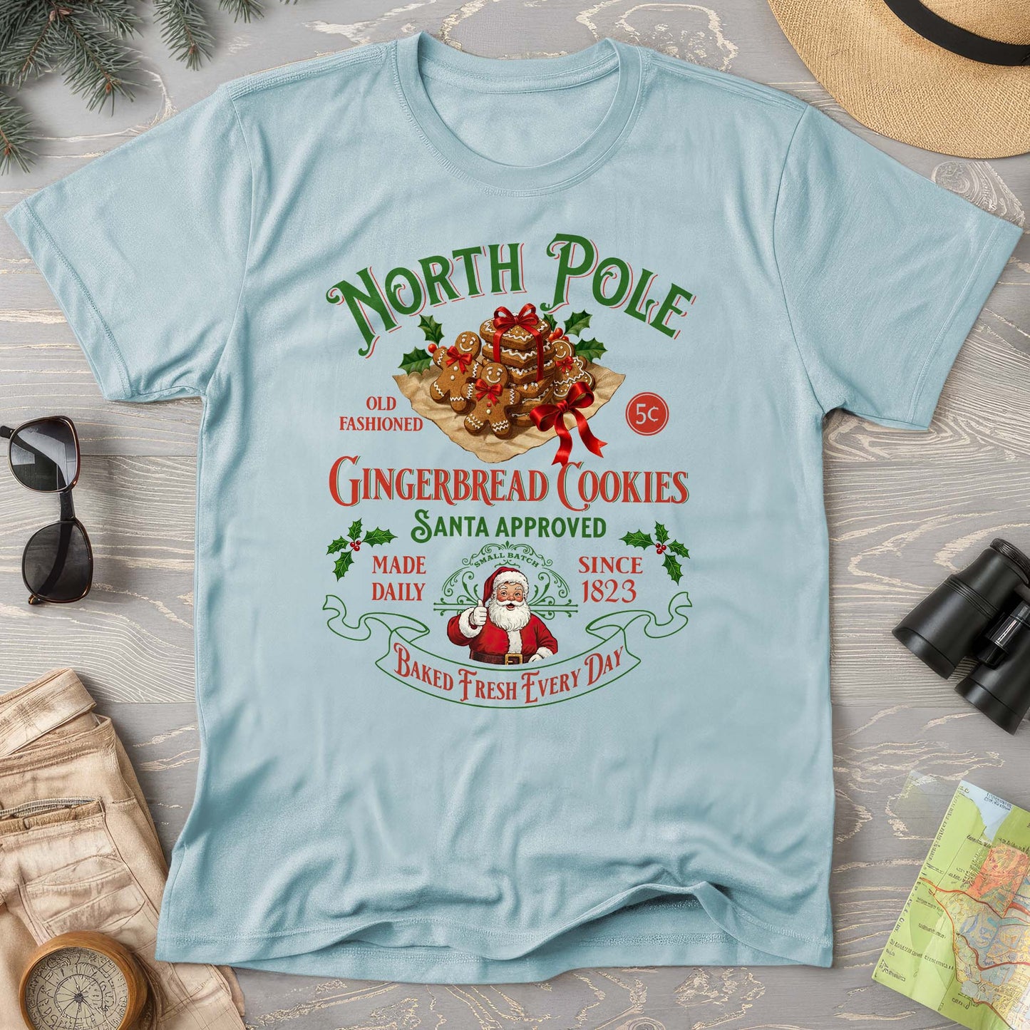 North Pole Gingerbread Cookies Comfort Colors T-Shirt