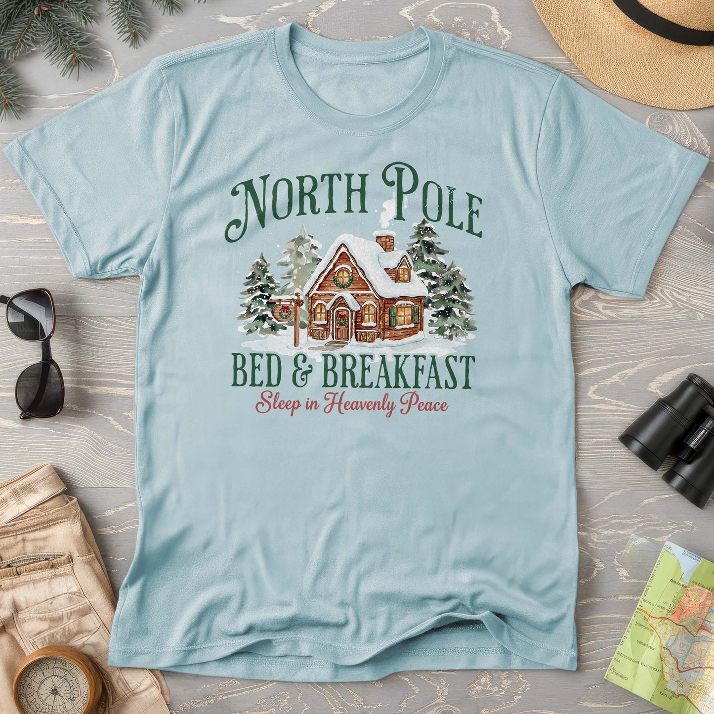 North Pole Bed and Breakfast "Heavenly Peace" Comfort Colors T-Shirt