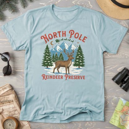 North Pole Reindeer Preserve Comfort Colors T-Shirt