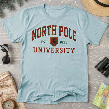 North Pole University Holiday Plaid Comfort Colors T-Shirt