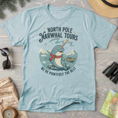 North Pole Narwhal Tours Comfort Colors T-shirt