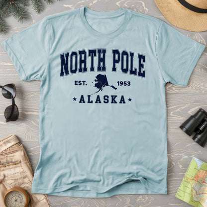 North Pole Alaska Varsity Comfort Colors T-shirt