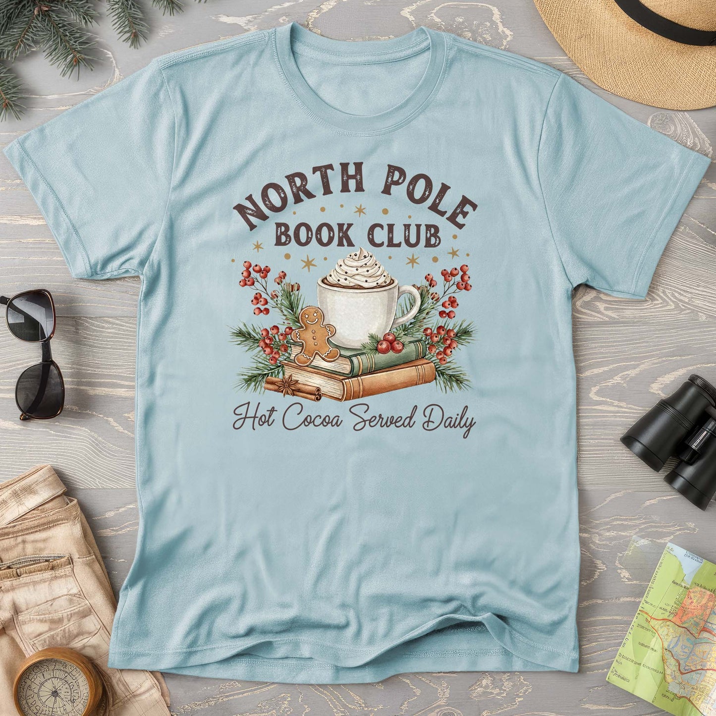 North Pole Book Club Comfort Colors T-shirt