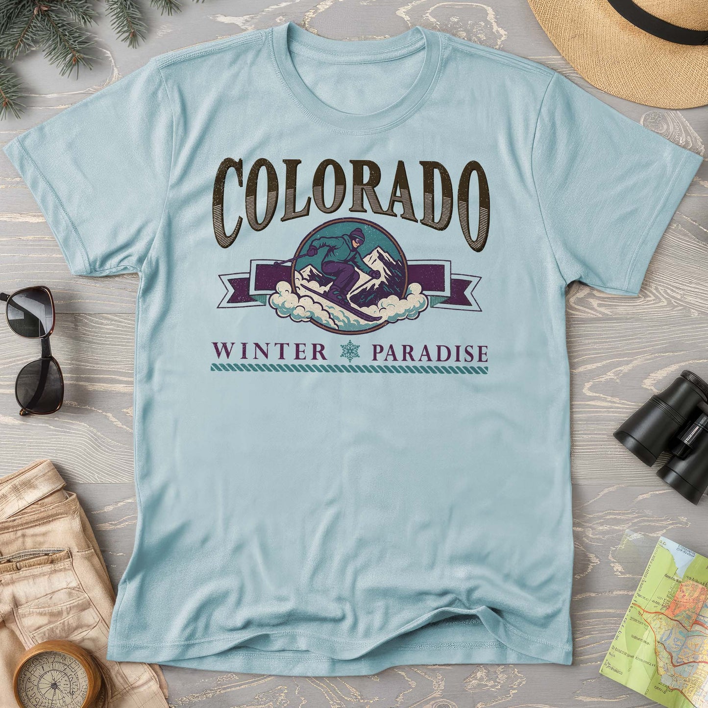 Colorado 90's Retro Ski Sprint Comfort Colors T-shirt
