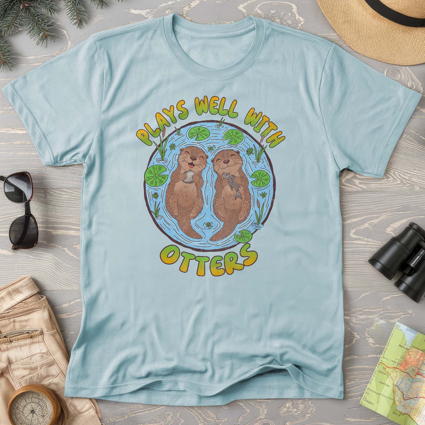 Plays Well With Otters Comfort Colors T-shirt