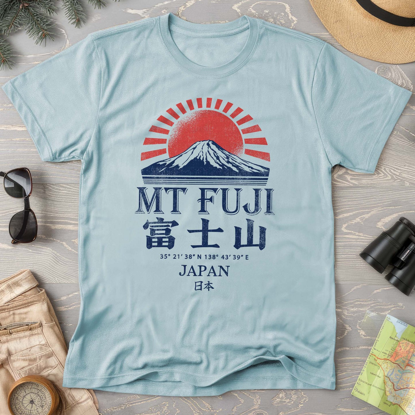 Mount Fuji Rising Sun T-Shirt