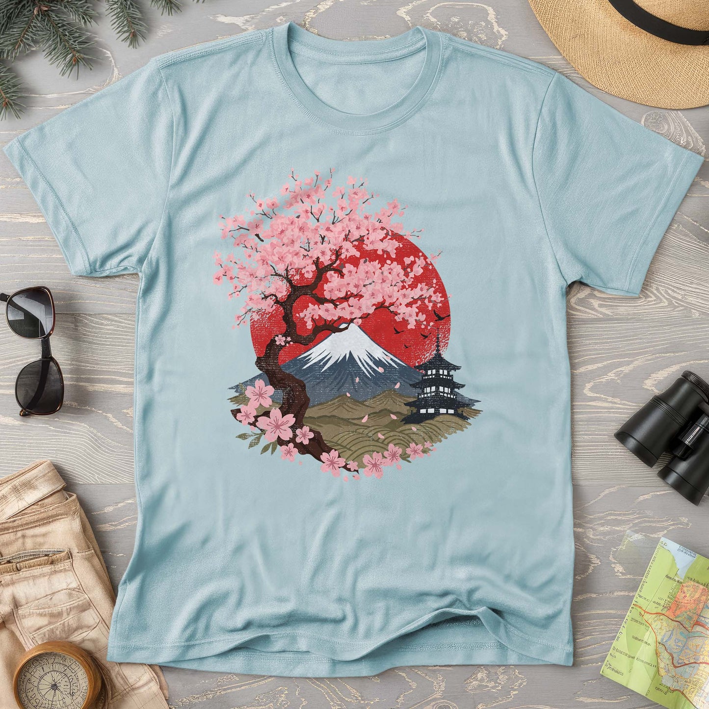 Mount Fuji Cherry Blossoms T-Shirt