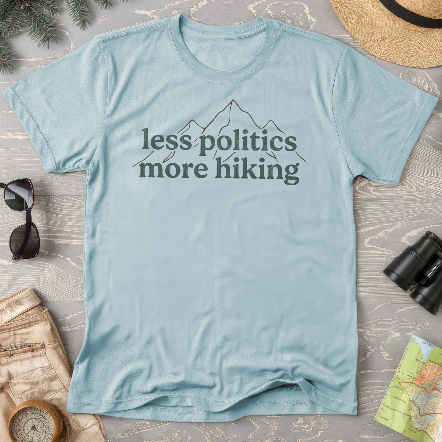 Less Politics More Hiking T-Shirt
