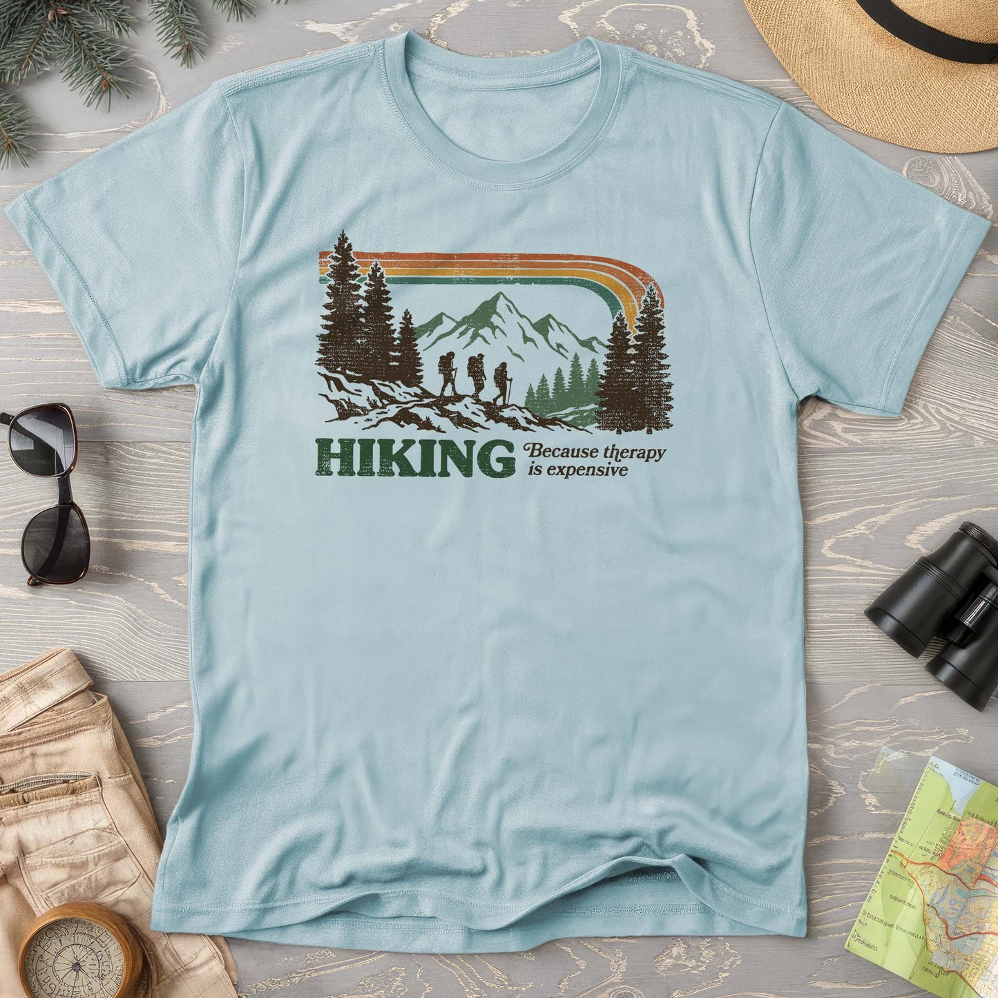 Hiking Retro Therapy T-Shirt