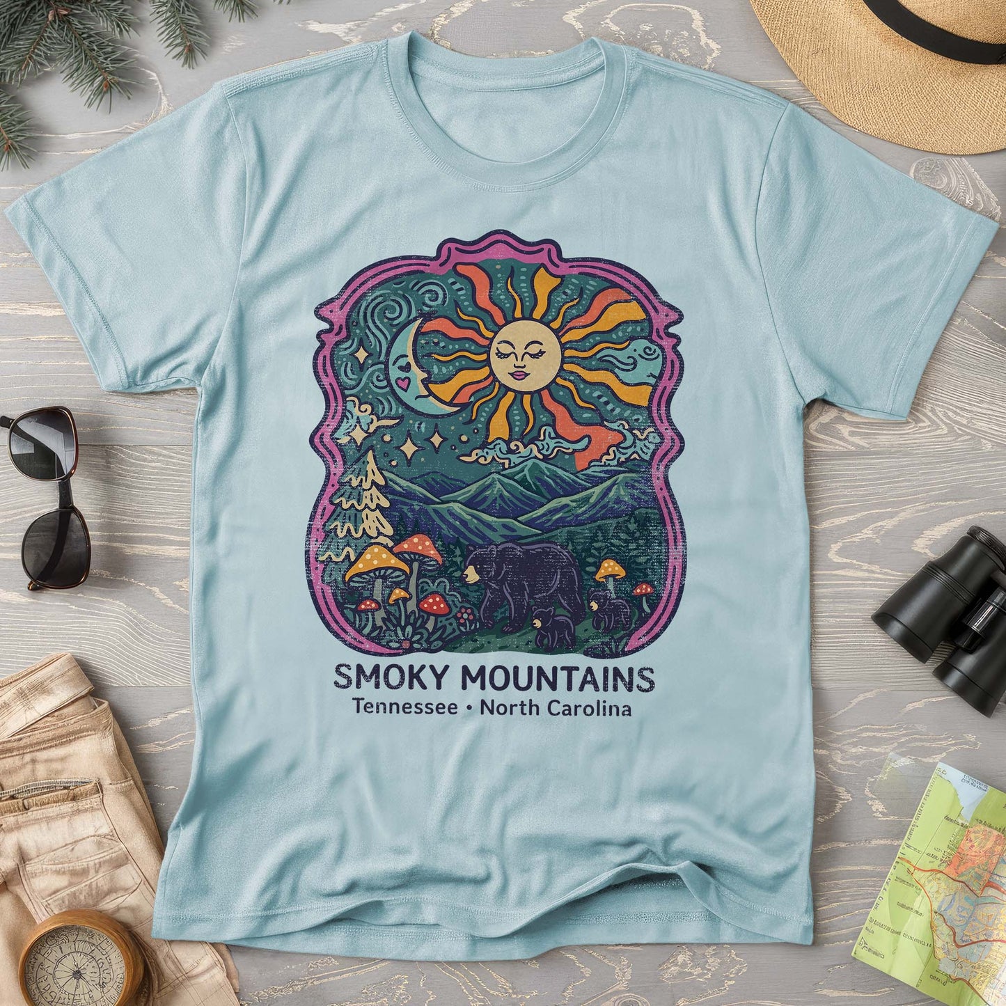 Smoky Mountains Groovy Bears T-Shirt
